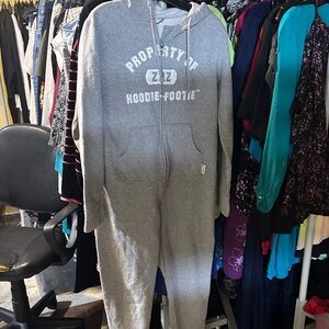 Gray Hoodie-Footie Onesie SM